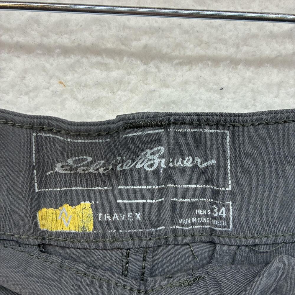 Eddie Bauer Shorts Mens 34 Gray Travex Chino Nylon Stretch Quick Dry Travel - Picture 3 of 10
